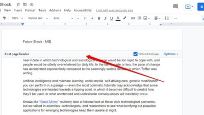 How to Remove Header on Google Docs