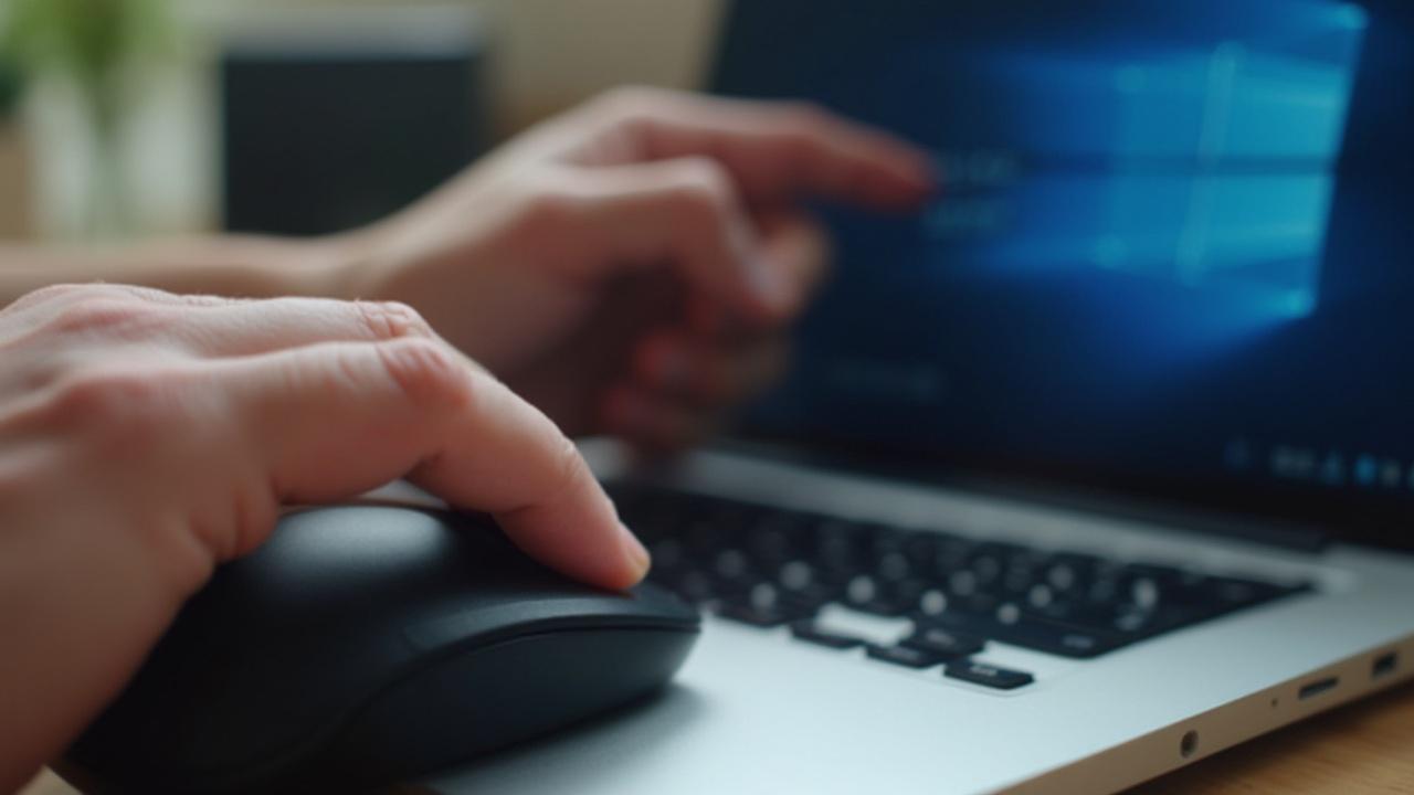 Close-up of hands typing on a laptop computer keyboard